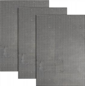 img 4 attached to Set Of 3 Large Mesh Plastic Canvas Sheets (19.6 X 13 Inches, Black) For Embroidery, Acrylic Yarn Crafting, Knitting, And Crocheting Projects - 6 Total Pieces Included