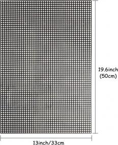 img 2 attached to Set Of 3 Large Mesh Plastic Canvas Sheets (19.6 X 13 Inches, Black) For Embroidery, Acrylic Yarn Crafting, Knitting, And Crocheting Projects - 6 Total Pieces Included