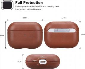 img 2 attached to Lopie Handmade Genuine Leather Case For AirPods Pro - Earthy Brown: Portable, Shockproof, And Dustproof Protective Cover Skin Ideal For Outdoor Use (Not Compatible With AirPods Pro 2Nd Gen)