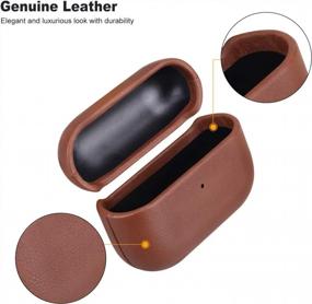 img 3 attached to Lopie Handmade Genuine Leather Case For AirPods Pro - Earthy Brown: Portable, Shockproof, And Dustproof Protective Cover Skin Ideal For Outdoor Use (Not Compatible With AirPods Pro 2Nd Gen)