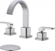 upgrade your bathroom with trustmi's 2-handle widespread faucet set - brushed nickel finish logo