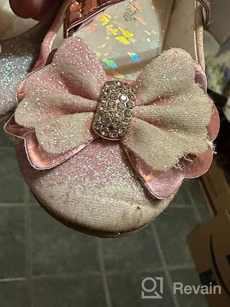 img 1 attached to Glitter Princess Ballet Flats - Furdeour Girls' Mary Jane Flower Shoes for Wedding, Parties, and Bridesmaids - Perfect for Kids and Toddlers review by Cedrick Ayudara