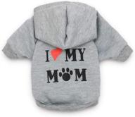 ❤️ droolingdog i love my mom dog tshirt - small grey dog shirt for boys logo