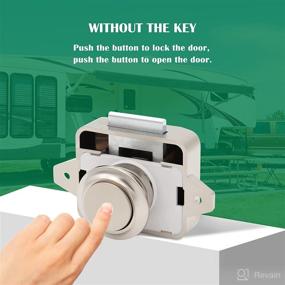 img 2 attached to 🚪 LENKRAD RV Push Button Drawer Latch: 5-Pack Camper Cupboard Knob with ABS & Zinc Alloy Construction, Ideal for Caravans, Yachts, Boats, Motorhome Cabinets, and Drawers