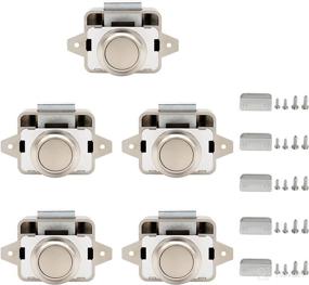 img 4 attached to 🚪 LENKRAD RV Push Button Drawer Latch: 5-Pack Camper Cupboard Knob with ABS & Zinc Alloy Construction, Ideal for Caravans, Yachts, Boats, Motorhome Cabinets, and Drawers