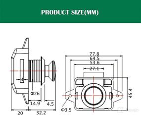 img 3 attached to 🚪 LENKRAD RV Push Button Drawer Latch: 5-Pack Camper Cupboard Knob with ABS & Zinc Alloy Construction, Ideal for Caravans, Yachts, Boats, Motorhome Cabinets, and Drawers
