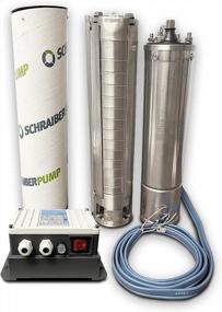 img 1 attached to Stainless Steel Submersible Deep Well Pump - 3HP, 360FT, 31GPM, 230V + Control Box - Schraiberpump 4S5152M