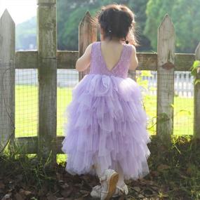 img 2 attached to Cilucu Baby Girls Maxi Dress: Sleeveless Tutu Flower Girl Dress With A-Line Cut And V-Back Design