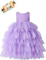 cilucu baby girls maxi dress: sleeveless tutu flower girl dress with a-line cut and v-back design логотип