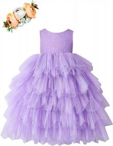 img 4 attached to Cilucu Baby Girls Maxi Dress: Sleeveless Tutu Flower Girl Dress With A-Line Cut And V-Back Design