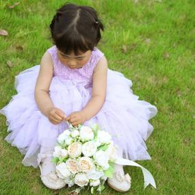 img 1 attached to Cilucu Baby Girls Maxi Dress: Sleeveless Tutu Flower Girl Dress With A-Line Cut And V-Back Design