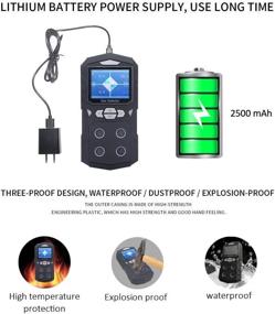 img 2 attached to Hembisen Portable 4 Gas Monitor, Professional 4-In-1 Detector Alarm: Кислород (O2) / Сероводород (H2S) / Угарный газ (CO) / Взрывоопасный газ (EX) Sniffer Tester с батареей 2500 мАч и цветным дисплеем (черный)