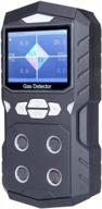 hembisen portable 4 gas monitor, professional 4-in-1 detector alarm: кислород (o2) / сероводород (h2s) / угарный газ (co) / взрывоопасный газ (ex) sniffer tester с батареей 2500 мач и цветным дисплеем (черный) логотип