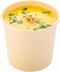 img 4 attached to Eco-Friendly Disposable Kraft Soup Cups: 200-Count 12-OZ Bio Soup Container - Ideal for Cafes - Wholesale Takeout Food Container with Lid - Restaurantware