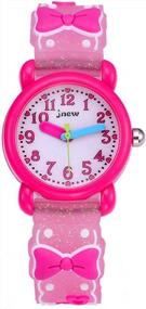 img 4 attached to Kids' Wristwatch 3D Cartoon Bowknot Design For Boys Girls Ages 3-12 Years Old
