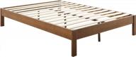 amazon brand – rivet modern solid pine wood platform bed, full, 53.9"w, antique espresso logo