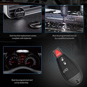 img 2 attached to 🔑 Keyless Entry Remote for Chrysler 300 (2008-2011), Dodge Durango (2008-2013), Challenger (2008-2014), Journey (2009-2013), Charger (2008-2012), Grand Caravan (2008-2014)