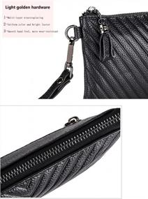 img 1 attached to Lecxci Leather Crossbody Purses Clutch Phone Wallets With Card Slots For Women