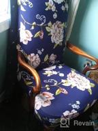 img 1 attached to Floral Office Chair Makeover: WOMACO High Back Chair Cover - Yellow Flower Print, Large review by Michael Wilder