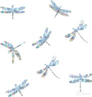 🐉 dragonfly window clings - anti-collision glass alert prism decals - bird strike prevention - glass door decor, 30 pieces, jd012qingting логотип