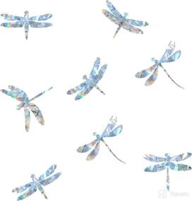 img 4 attached to 🐉 Dragonfly Window Clings - Anti-Collision Glass Alert Prism Decals - Bird Strike Prevention - Glass Door Decor, 30 Pieces, JD012QINGTING