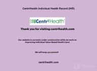 картинка 1 прикреплена к отзыву CentriHealth Individual Health Record (IHR) от Matt Welch