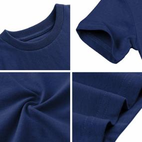 img 2 attached to Удобная и стильная: футболка COSLAND для мальчиков из плотного хлопка с короткими рукавами и круглым вырезом