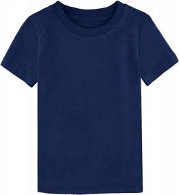 img 4 attached to Удобная и стильная: футболка COSLAND для мальчиков из плотного хлопка с короткими рукавами и круглым вырезом