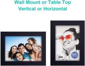 img 1 attached to Solid Wood Picture Frame With High Definition Glass For Table Top And Wall Mounting - RPJC 5X7 Inch Photo Frame In Black