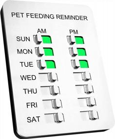 img 4 attached to YARKOR Magnetic Dog Feeding Reminder: AM/PM Daily Chart & Prevent Overfeeding/Obesity