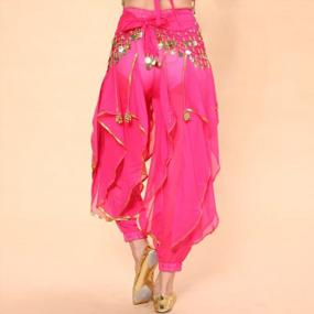 img 1 attached to Stylish Harem Pants For Belly Dancing And Halloween With Arabic Tribal Touch And Gold Trims - Available In US Sizes 0-14 From MUNAFIE
