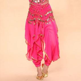 img 2 attached to Stylish Harem Pants For Belly Dancing And Halloween With Arabic Tribal Touch And Gold Trims - Available In US Sizes 0-14 From MUNAFIE
