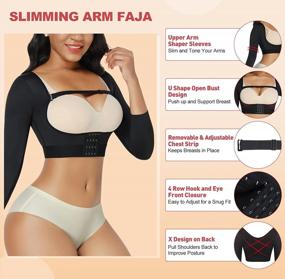 img 1 attached to FeelinGirl Arm Shaper Post Surgery Arm Compression Sleeves Lipo Garment Posture Corrector Shapewear Tops