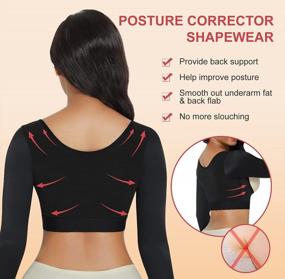 img 3 attached to FeelinGirl Arm Shaper Post Surgery Arm Compression Sleeves Lipo Garment Posture Corrector Shapewear Tops