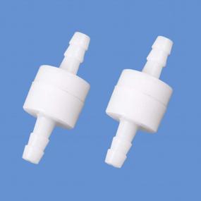 img 4 attached to 2-Pack Quickun PVDF Plastic Inline Check Valves With 3/8" Barb Hose Fitting For Non-Return Flow Control In Fuel, Oil, Water, And Gas Pump Systems