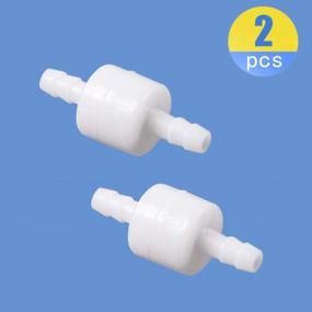 img 3 attached to 2-Pack Quickun PVDF Plastic Inline Check Valves With 3/8" Barb Hose Fitting For Non-Return Flow Control In Fuel, Oil, Water, And Gas Pump Systems