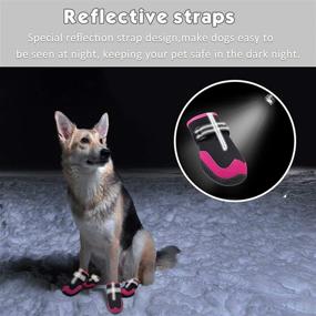 img 1 attached to 👟 KEIYALOE Pink Dog Shoes for Hot Pavement and Paw Protection | Breathable Dog Boots for Hardwood Floors | Adjustable Reflective Straps | Small Medium Large Dogs | Hiking Outdoor | Set of 4 Booties