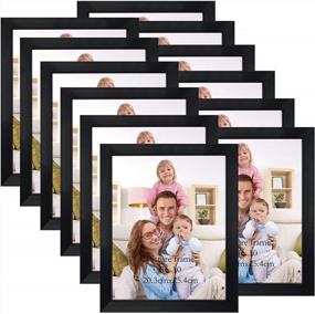 img 4 attached to 12-Pack 8X10 Black Picture Frames Bulk Set For Wall Hanging Or Tabletop - Giftgarden