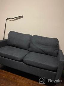img 7 attached to STHOUYN 72 "W Секционный диван 3-местный диван, современный диван середины века с 2 USB, кушетки-диваны для гостиной, спальни, удобные маленькие кушетки для небольших помещений (светло-серый (3-местный))