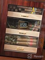 img 1 attached to Cigar Aficionados Rejoice: Woodronic'S Digital Humidor Cabinet For 100-150 Cigars, Spanish Cedar Lining, And 2 Crystal Gel Humidifiers In A Glossy Ebony Finish - Perfect Gift For Fathers! review by David Carter