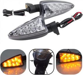 img 4 attached to GUAIMI Motorcycle Turn Signals Front Rear LED Indicator Lights Compatible With Tiger 800/XC Tiger 1050 Daytona 675/R Speed Triple 1050/R Street Triple 675/R Daytona 675 Daytona 675R