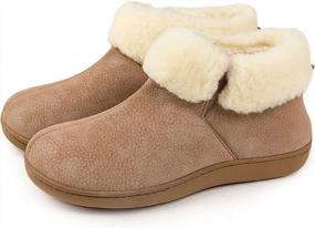 img 1 attached to Step Into Comfort With RockDove Women'S Faux Leather Bootie Slipper - Sierra Collection