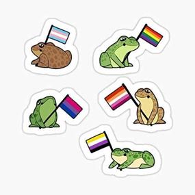 img 4 attached to LGBT Frog Stickers Sticker Graphic