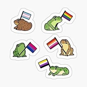 img 3 attached to LGBT Frog Stickers Sticker Graphic