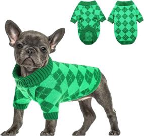 img 4 attached to Queenmore Sweater Turtleneck Diamond Knitwear Dogs