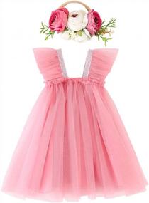 img 2 attached to Slay The Party Game With Our Baby Girl Summer Princess Tutu Dress Set!
