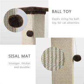 img 2 attached to Sleek and Sturdy: SONGWAY Square Cat Scratching Rubbing Post Extra Tall for Fun-Filled Exercise