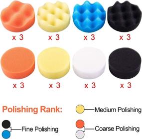 img 3 attached to 🚗 SIQUK 33 Pieces Car Polishing Pad Kit: Upgrade your Car's Shine with 3 Inch Buffing Pads and Foam Polisher Attachment!