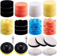 🚗 siquk 33 pieces car polishing pad kit: upgrade your car's shine with 3 inch buffing pads and foam polisher attachment! логотип