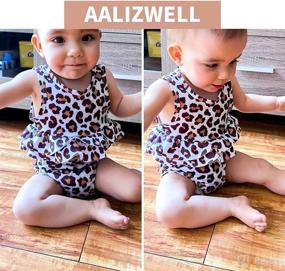 img 3 attached to 👙 Aalizzwell Toddler Baby Girl 2-Piece Swimsuit: Adorable Bikini for Beach Fun!